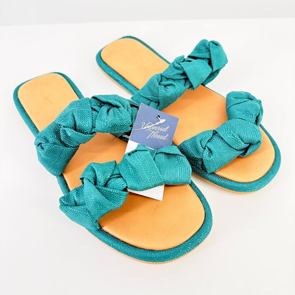 Universal Thread Jade Meg Knot Slide Sandals Womens Size 7.5